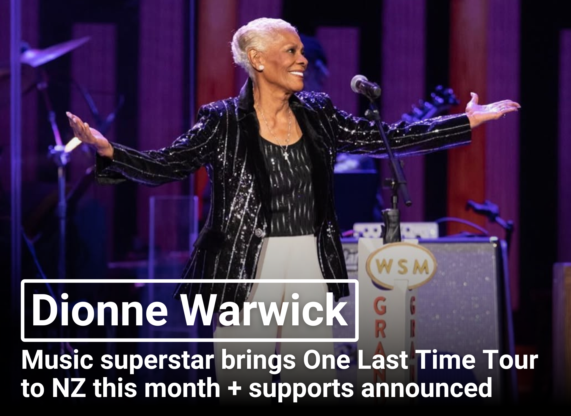 Dionne Warwick | Music superstar brings One Last Time Tour to NZ this month + supports announced